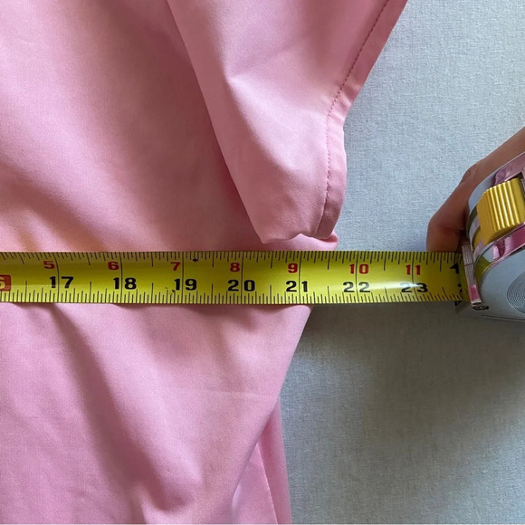 Nike Golf Tour Performance Pink Dri-fit mock neck 1/2 zip short sleeve Sz XL - Picture 7 of 8